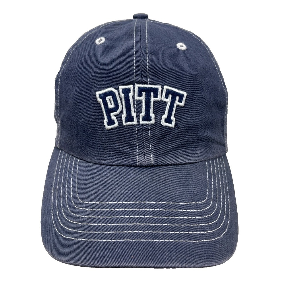 Pitt Panthers Hat Cap Fitted Size Large Blue Twill Faded Dad Adult The Franchise